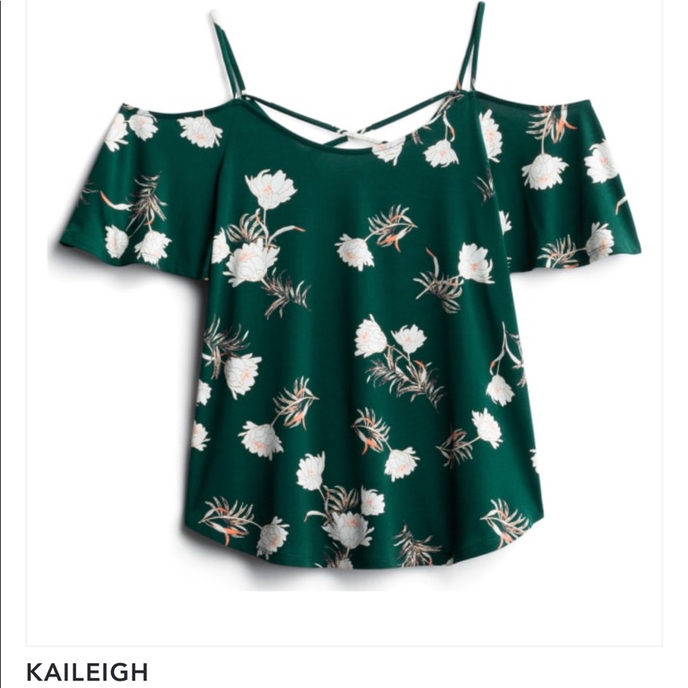 Kaileigh Valette Cold Shoulder Floral Top Size L